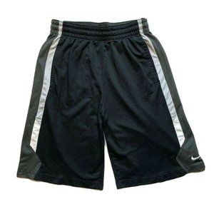Nike Dri-Fit Athletic Shorts Mens Medium Swoosh Elastic Waist Run Training Black
